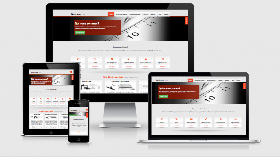 responsive business site web